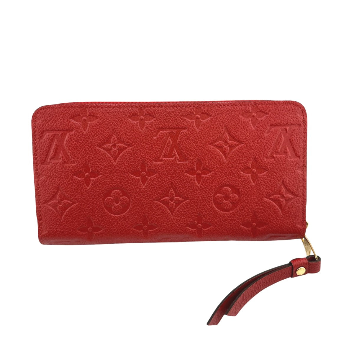 LOUIS VUITTON Long Wallet Purse M60737 Monogram Ann Platt Red Monogram Zippy wallet
