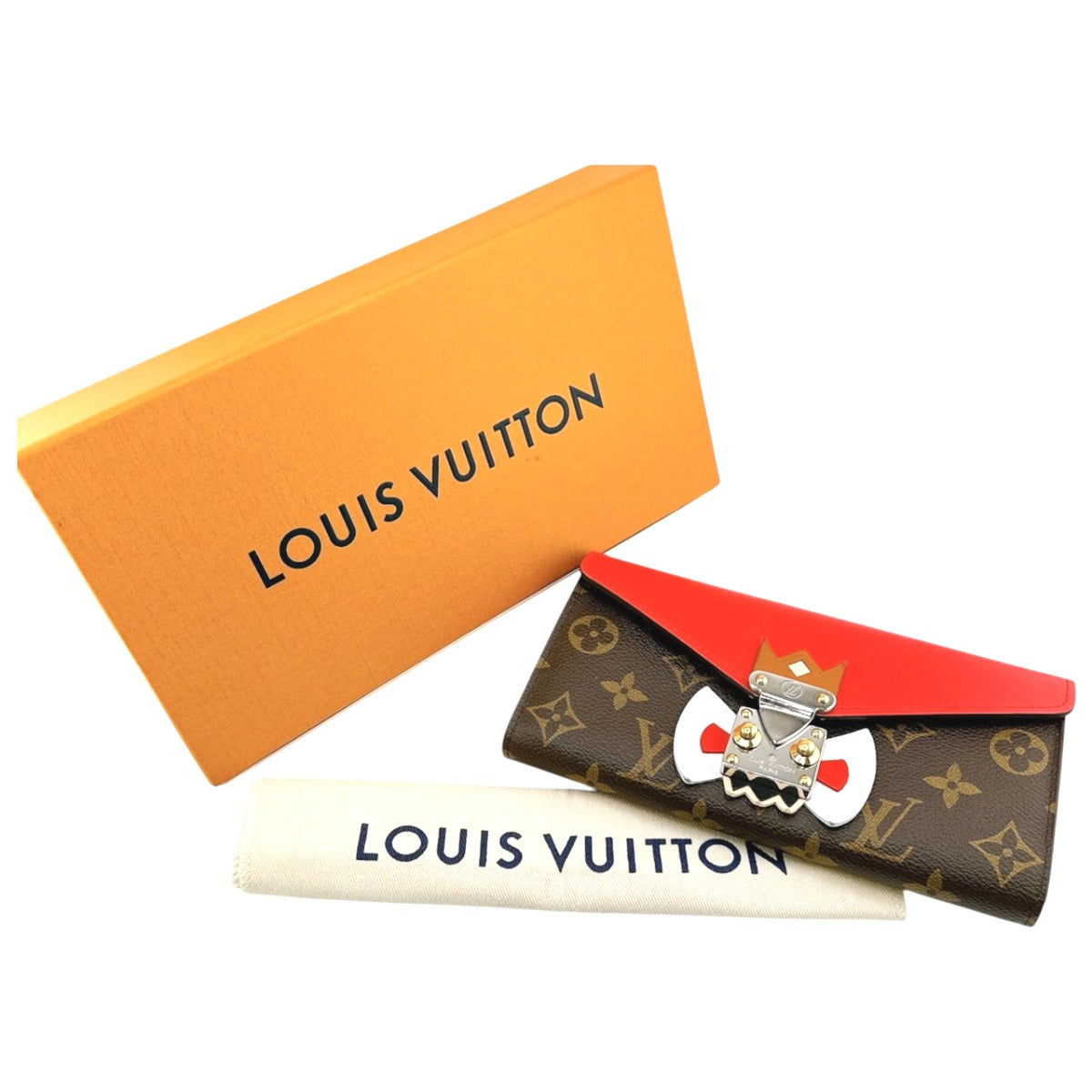 LOUIS VUITTON Long Wallet Purse M60791 Monogram canvas Brown Long Wallet Purse Monogram Portefeuille Sarah Tribal Mask Women
