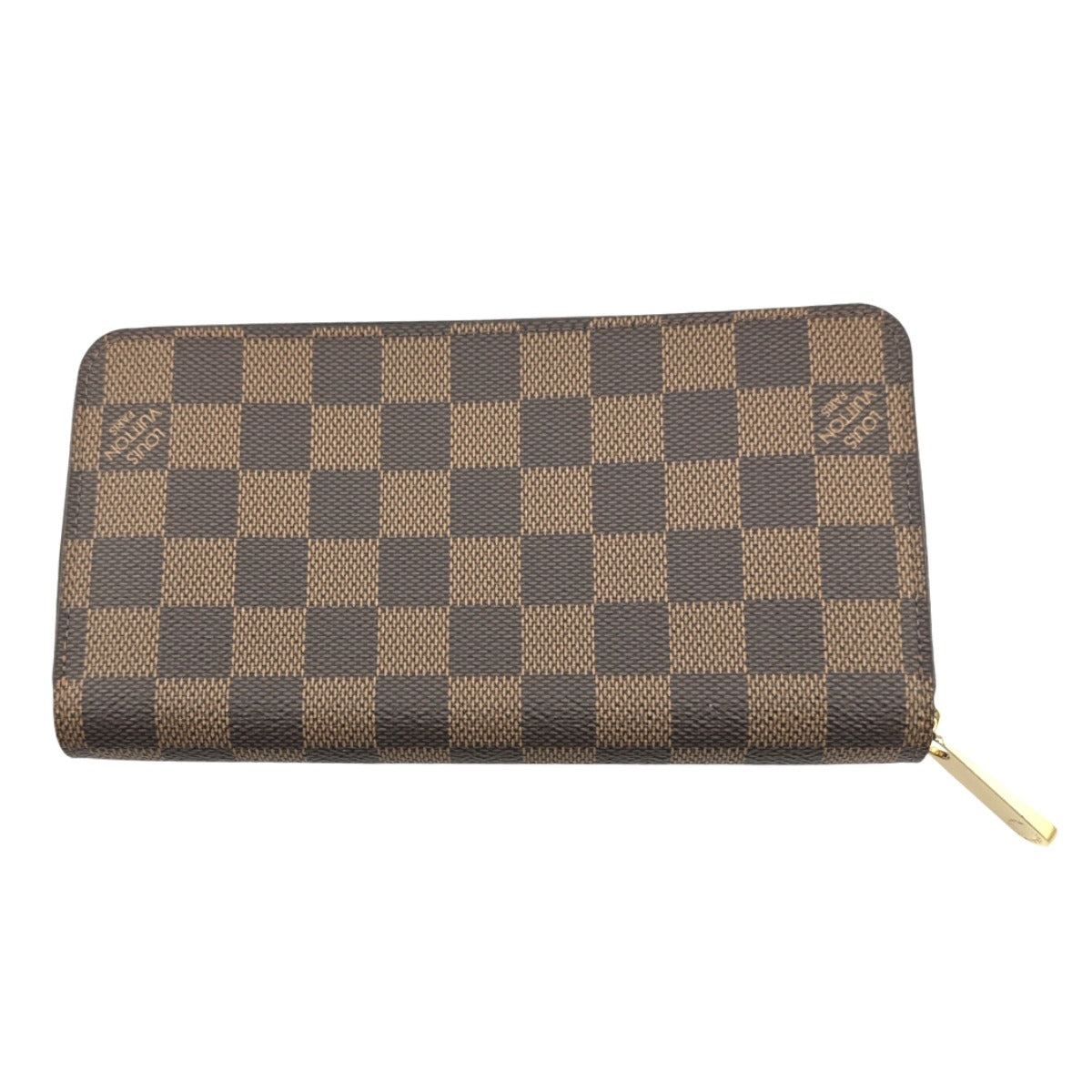 LOUIS VUITTON Long Wallet Purse N60015 Damier canvas Ebene Damier Zippy wallet