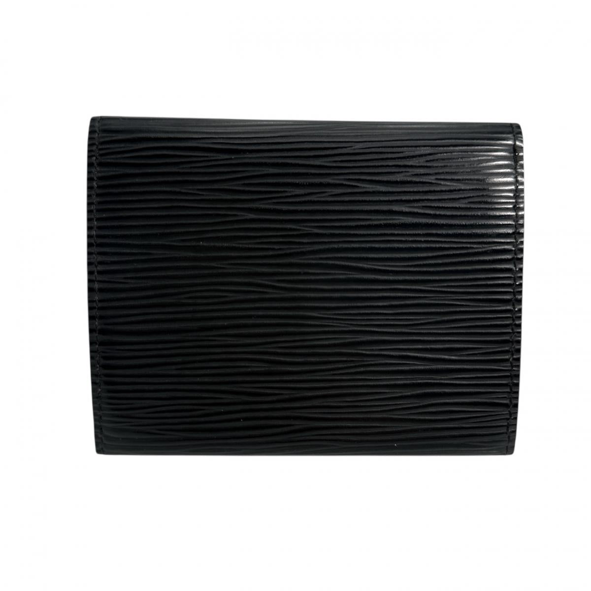 LOUIS VUITTON Card Case M56582 Epi Leather black name card holder Epi Anvelop Cult de Visit mens(Unisex)