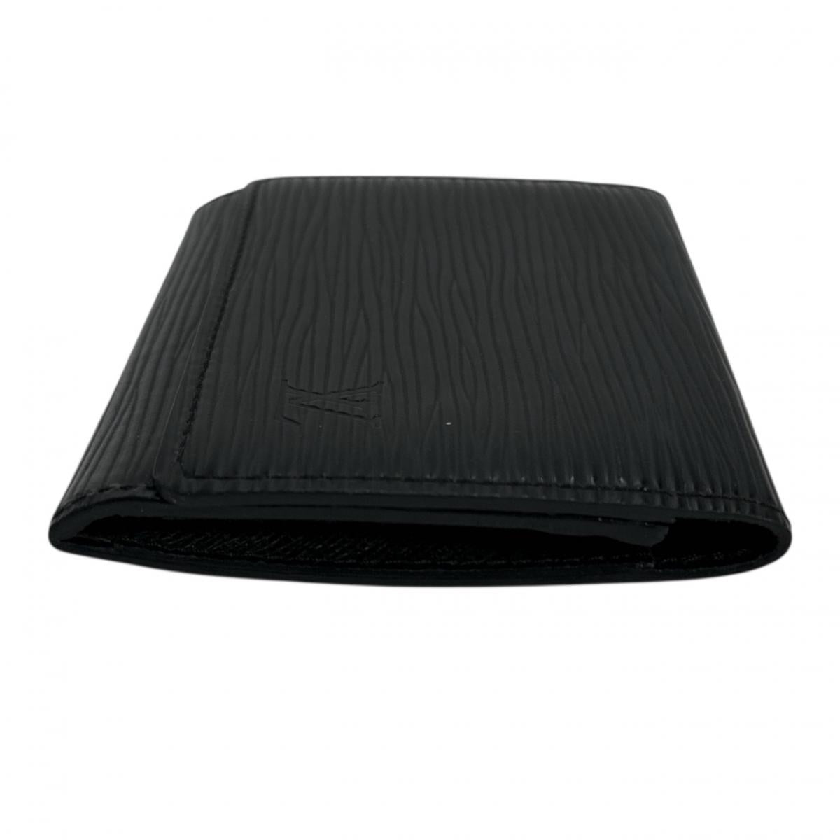 LOUIS VUITTON Card Case M56582 Epi Leather black name card holder Epi Anvelop Cult de Visit mens(Unisex)
