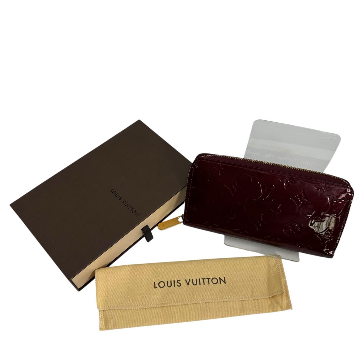 LOUIS VUITTON Long Wallet Purse M61379 Monogram Vernis Magenta Zip Around Monogram Zippy wallet Women