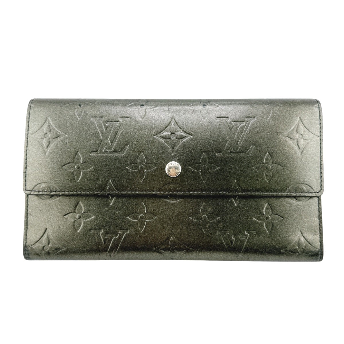 LOUIS VUITTON Tri-fold wallet M65102 Monogram mat Noir Tri-fold wallet Monogram Porfeuil unisex(Unisex)