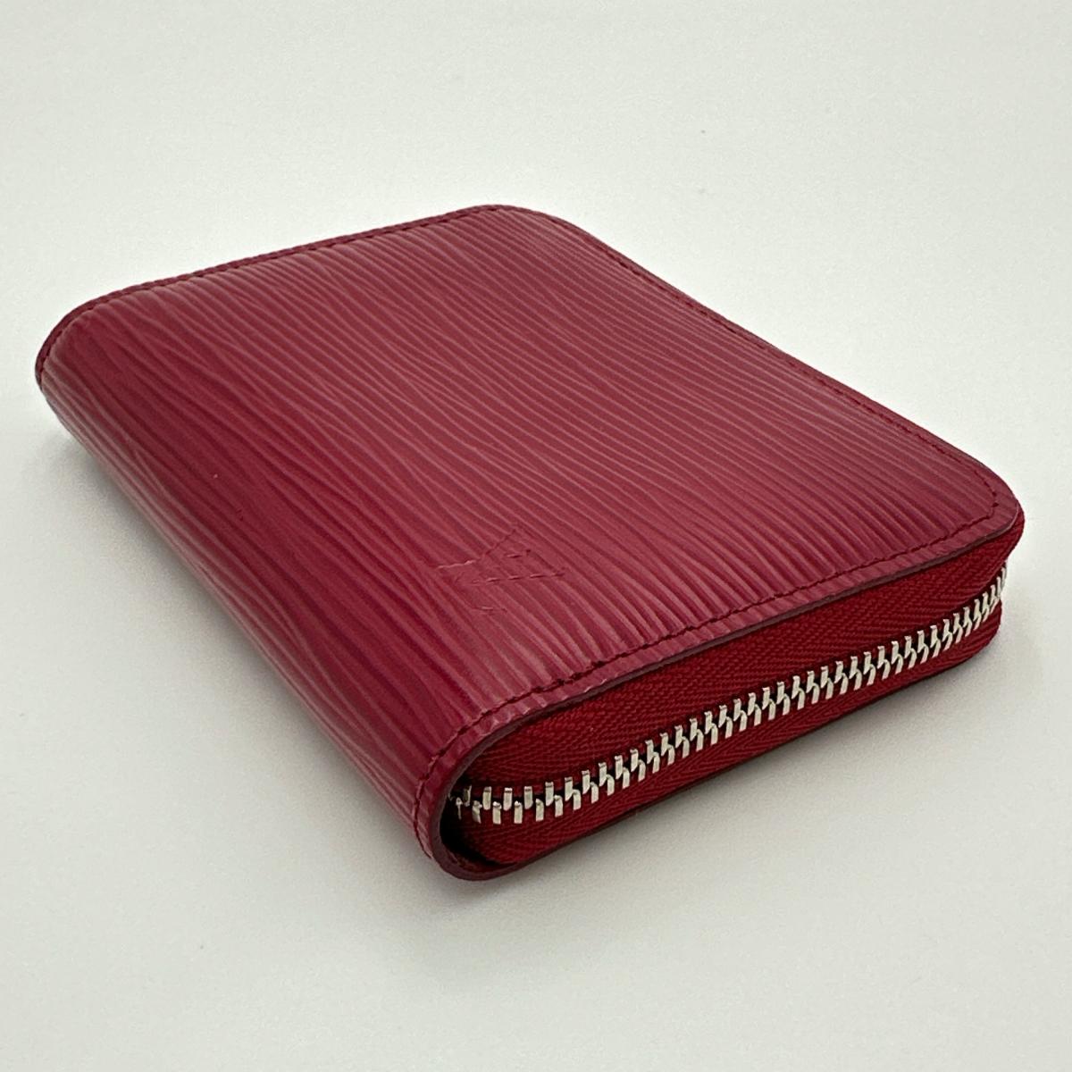 LOUIS VUITTON Coin case M60383 Epi Leather Red Coin case Epi Zip around purse Women