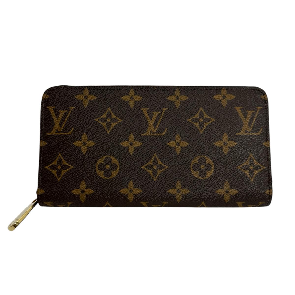 LOUIS VUITTON Long Wallet Purse M42616 Monogram canvas Brown Zip Around Monogram Zippy wallet Women
