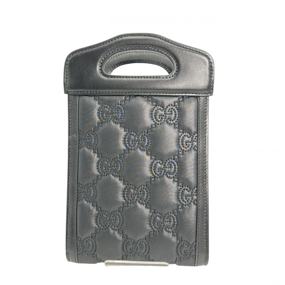 GUCCI Shoulder Bag 723776ï¿½@ Nylon, Leather black Shoulder Bag 2WAY bag GG Mini Matelasse Women