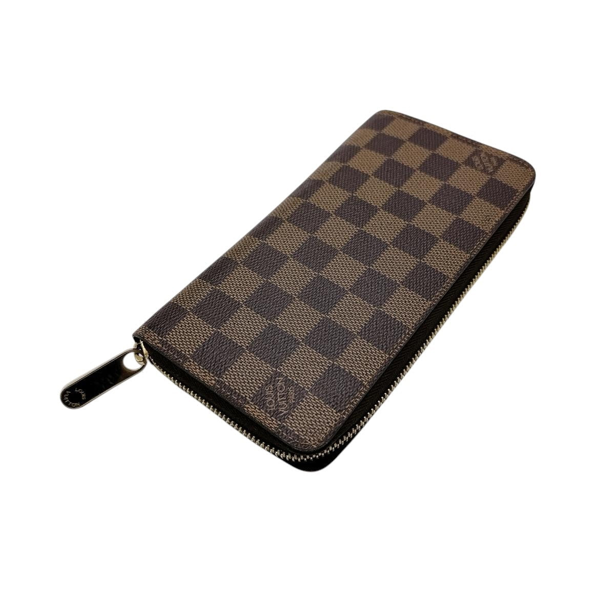 LOUIS VUITTON Long Wallet Purse N41661 Damier canvas Brown Long Wallet Purse Damier Zippy wallet unisex(Unisex)