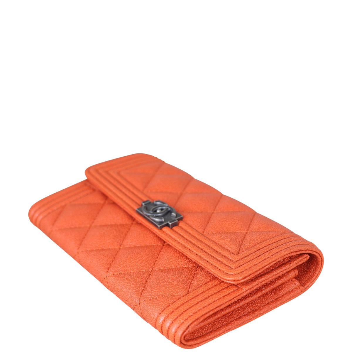 Chanel Boy Compact Wallet | Orange