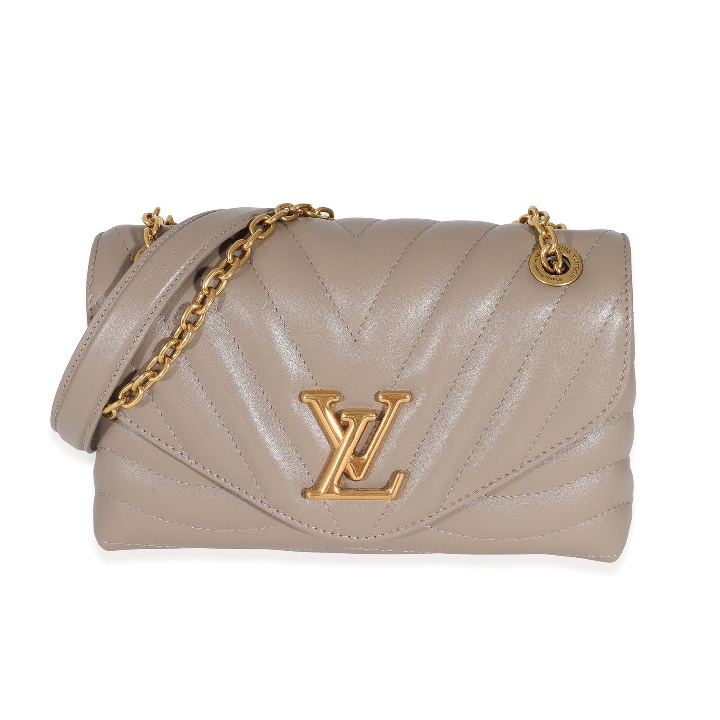 Louis Vuitton Louis Vuitton Dark Taupe Quilted Calf New Wave Chain MM