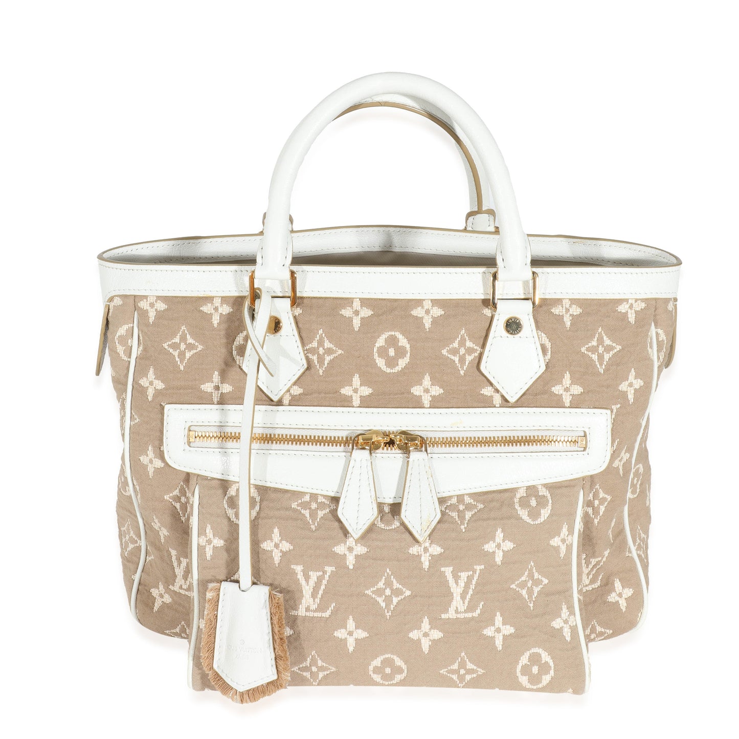 Louis Vuitton Louis Vuitton Blanc Monogram Jacquard Sabbia Cabas MM