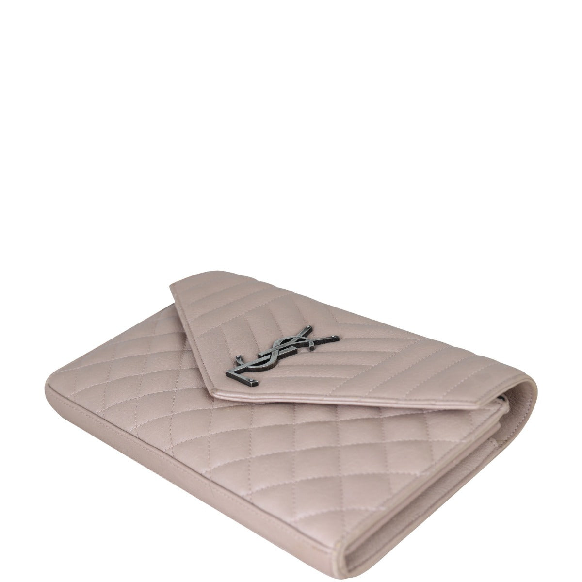Saint Laurent Monogram Mix Matelasse Envelope Wallet on Chain