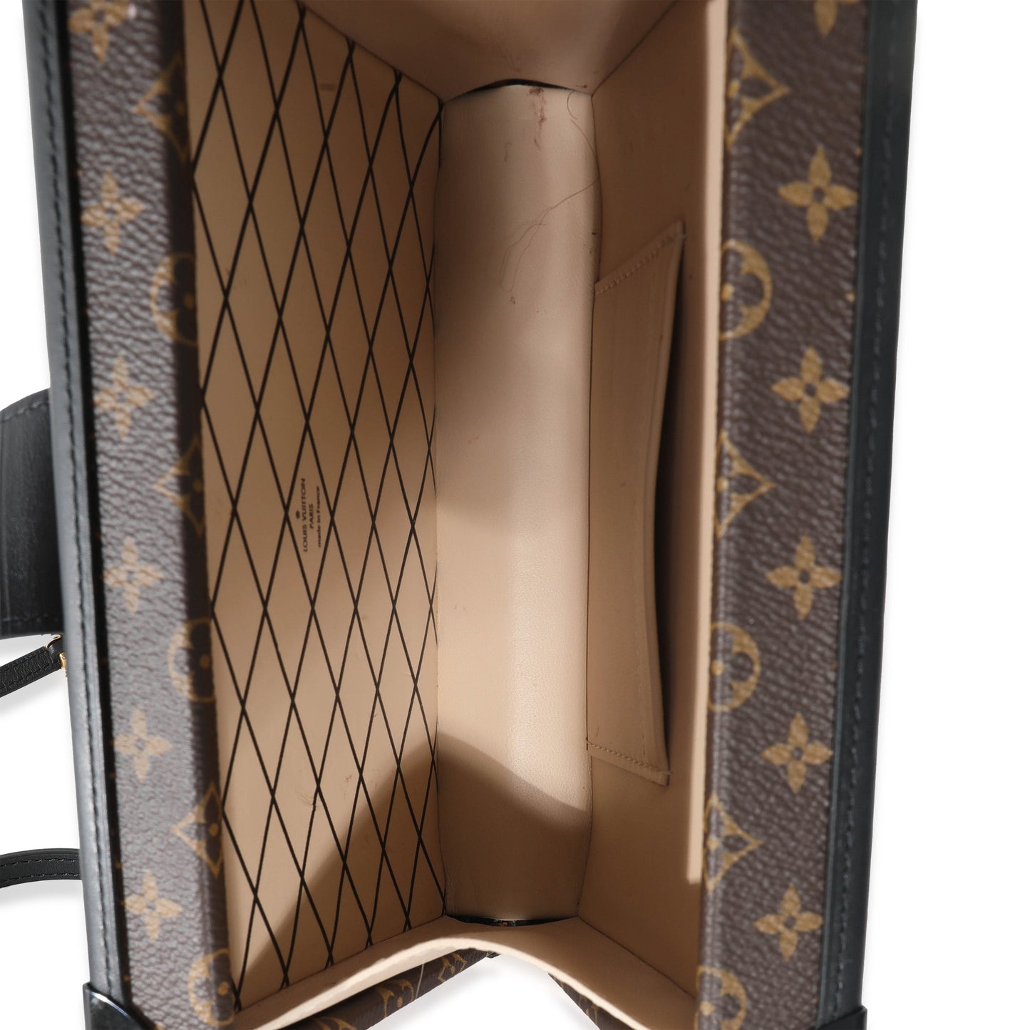 Louis Vuitton Louis Vuitton Monogram Canvas Black Calfskin Petite Malle