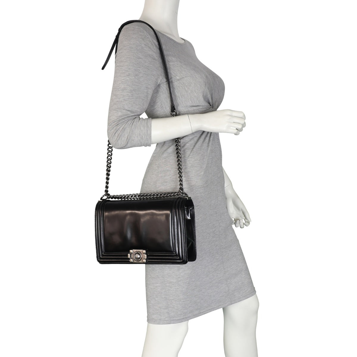 Chanel Boy Old Medium Glazed | Silver Hardware