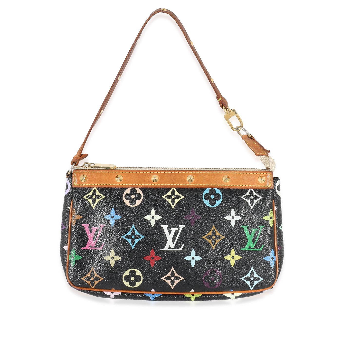 Louis Vuitton x Takashi Murakami Black Multicolore Canvas Pochette Accessoires