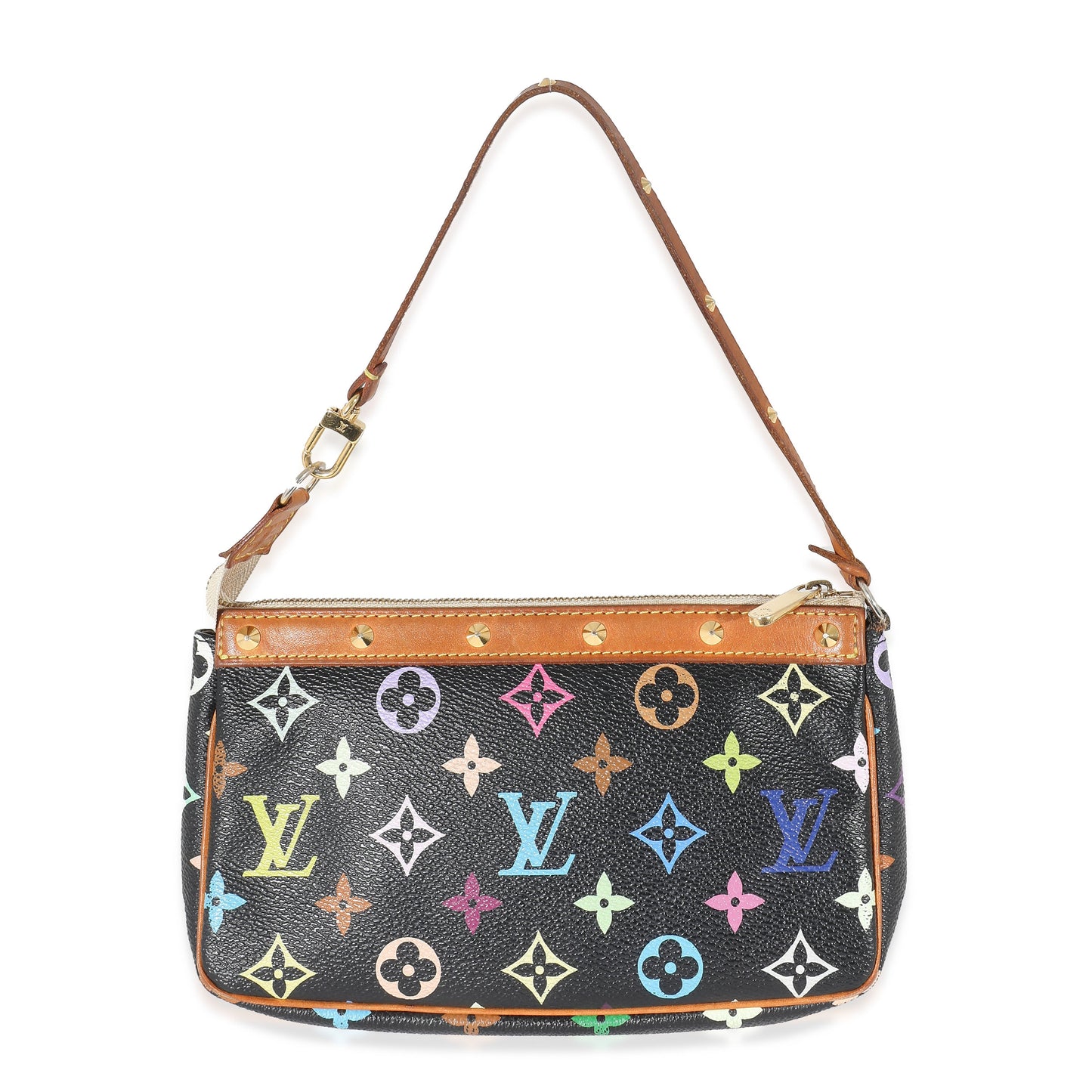 Louis Vuitton x Takashi Murakami Black Multicolore Canvas Pochette Accessoires