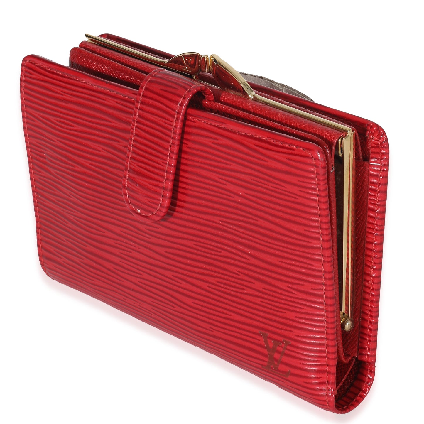 Louis Vuitton Louis Vuitton Castillan Red Epi Leather French Purse