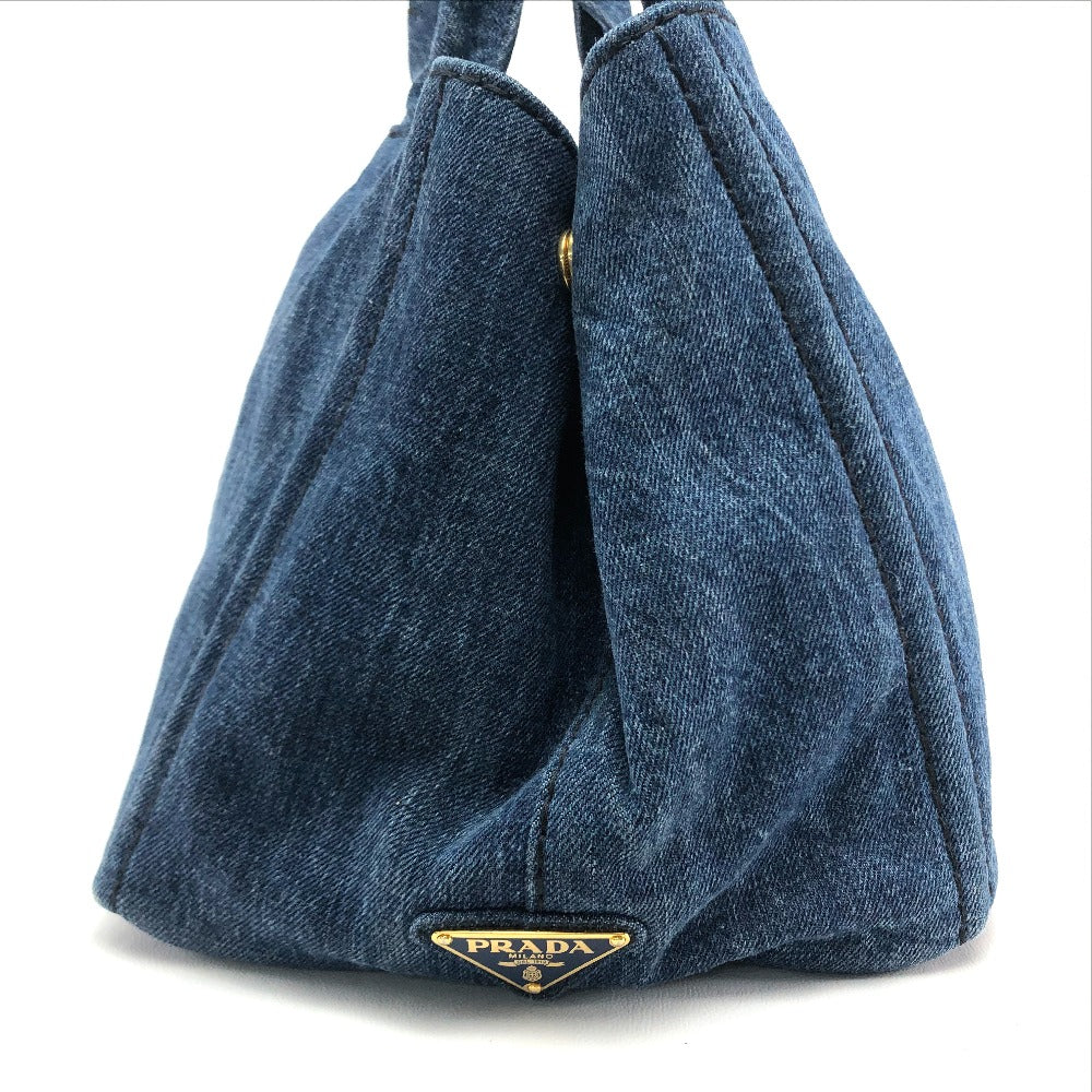 PRADA Handbag B1877B denim denim blue Canapa Women