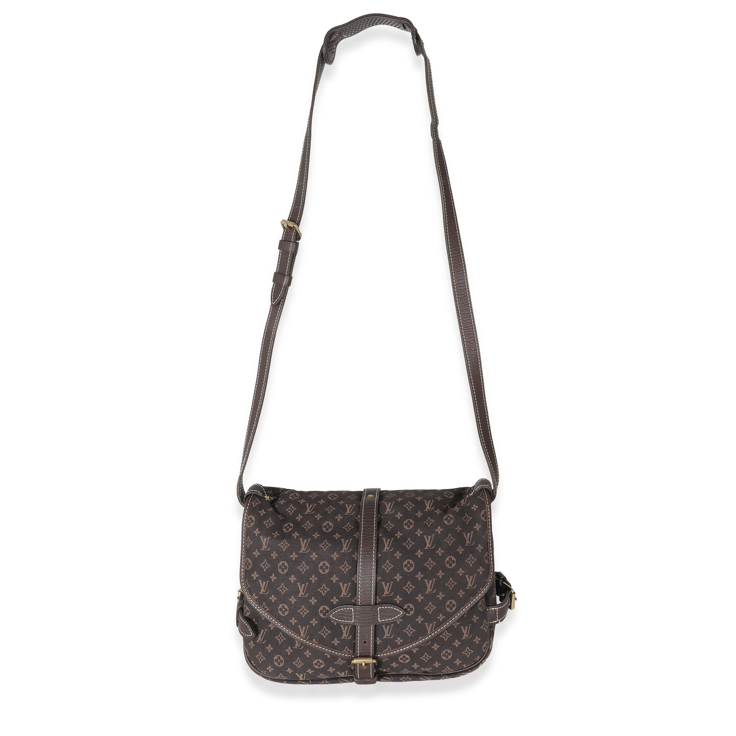 Louis Vuitton Louis Vuitton Ebene Monogram Canvas Mini Lin Saumur 26