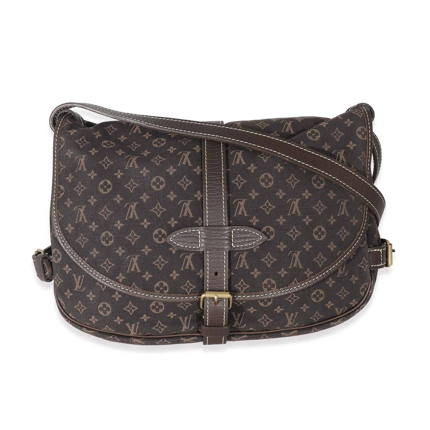 Louis Vuitton Louis Vuitton Ebene Monogram Canvas Mini Lin Saumur 26