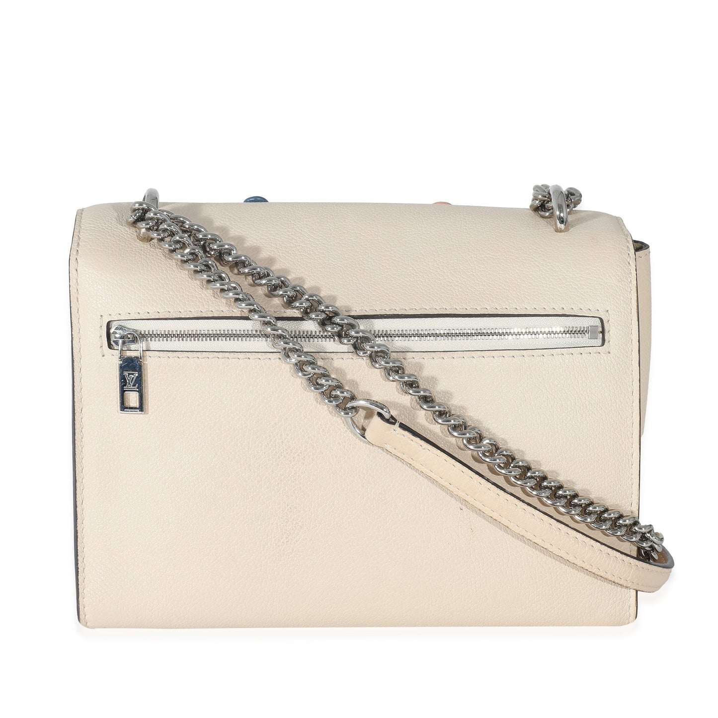 Louis Vuitton Louis Vuitton White Leather Mylockme Fleurs BB