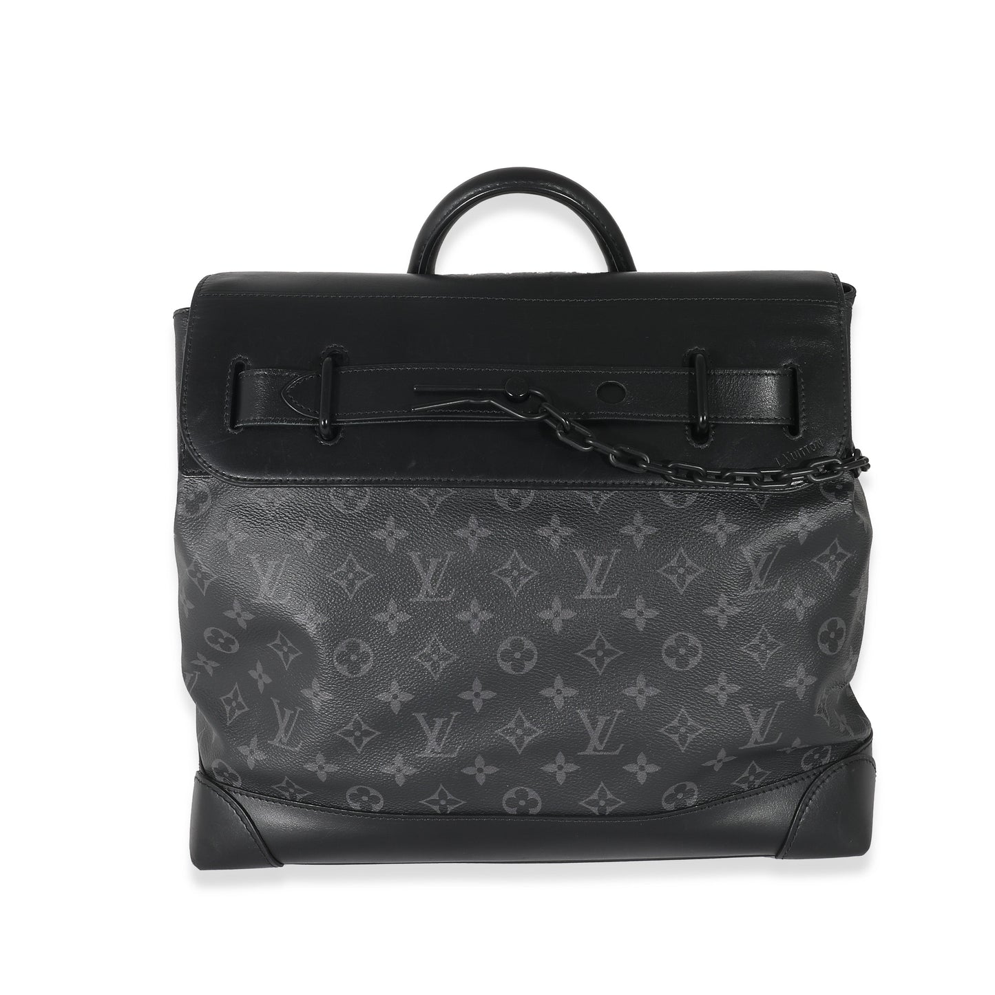 Louis Vuitton Louis Vuitton Black Taurillon Monogram Eclipse Steamer PM