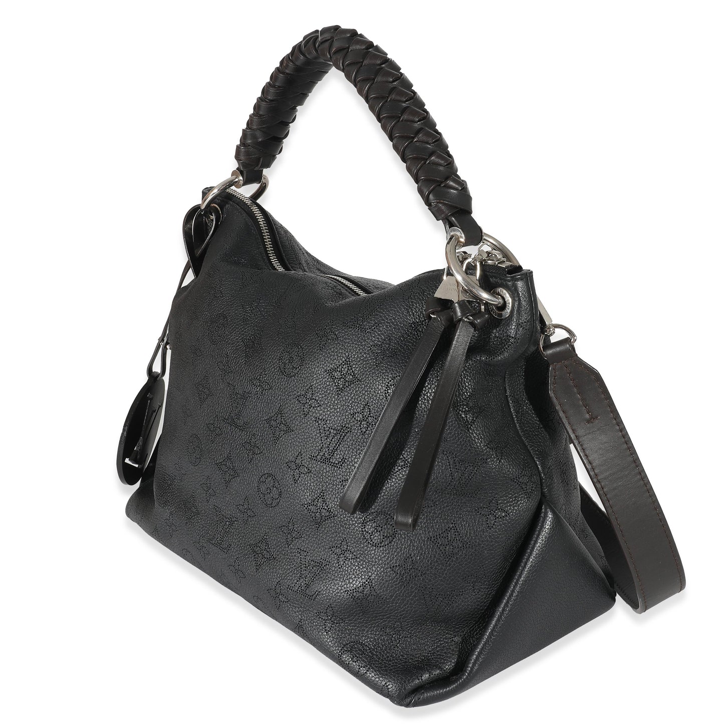 Louis Vuitton Louis Vuitton Black Monogram Mahina Beaubourg Hobo MM