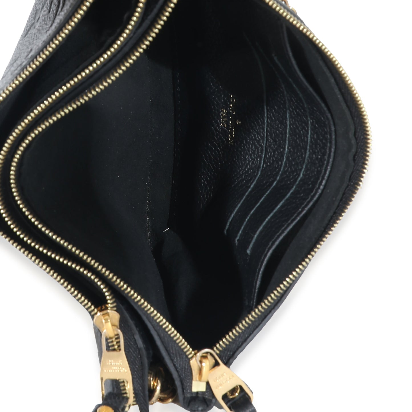 Louis Vuitton Louis Vuitton Black Empreinte Double Zip Pochette