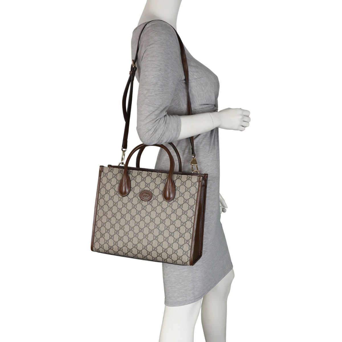 Gucci GG Supreme Interlocking G Tote Small