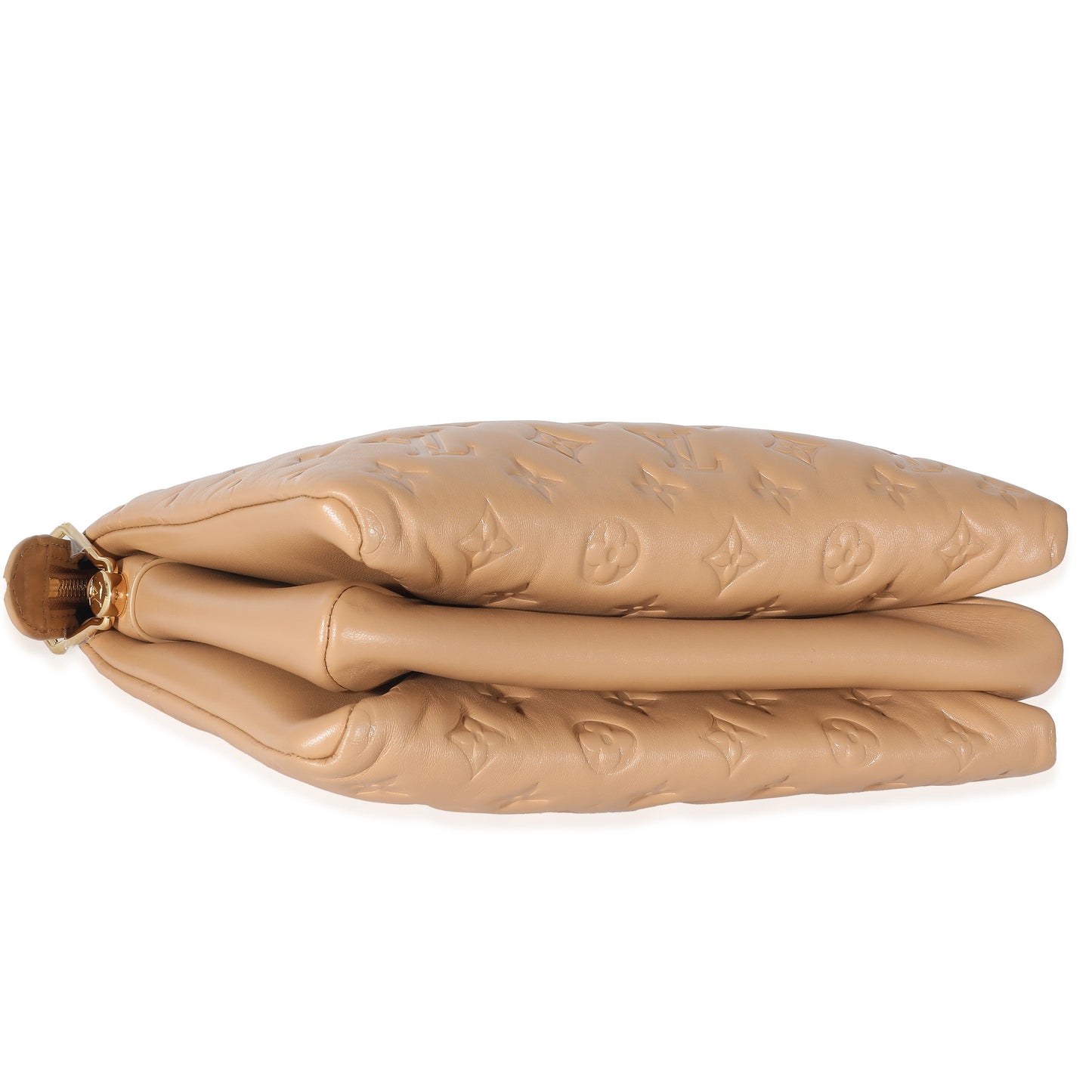 Louis Vuitton Louis Vuitton Camel Monogram Embossed Puffy Lambskin Coussin PM