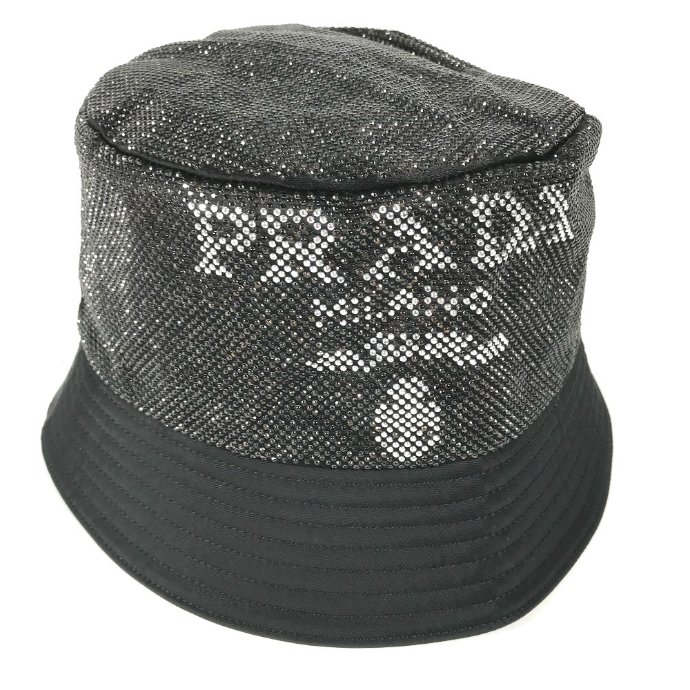 PRADA hat 1HC137 Nylon black logo studs mens L