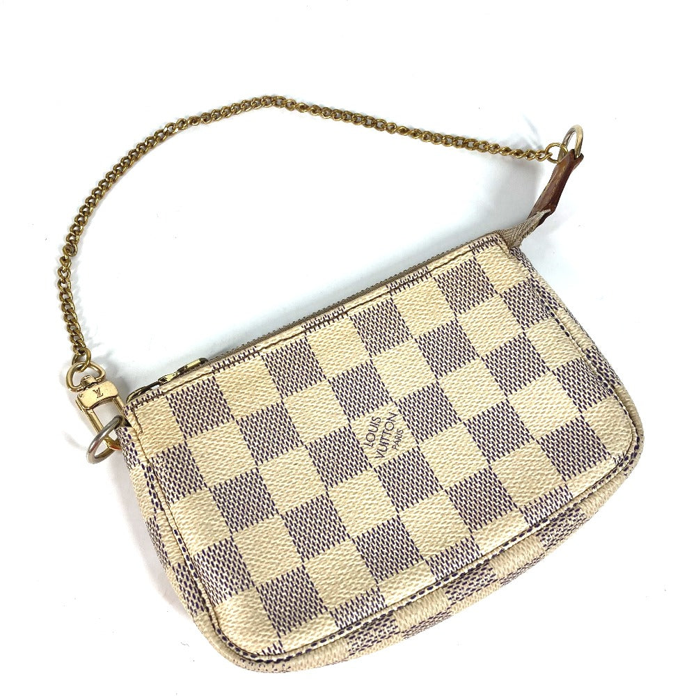 LOUIS VUITTON Handbag N58010 Damier Azur Canvas white Damier Azur Mini Pochette Accessoires Women