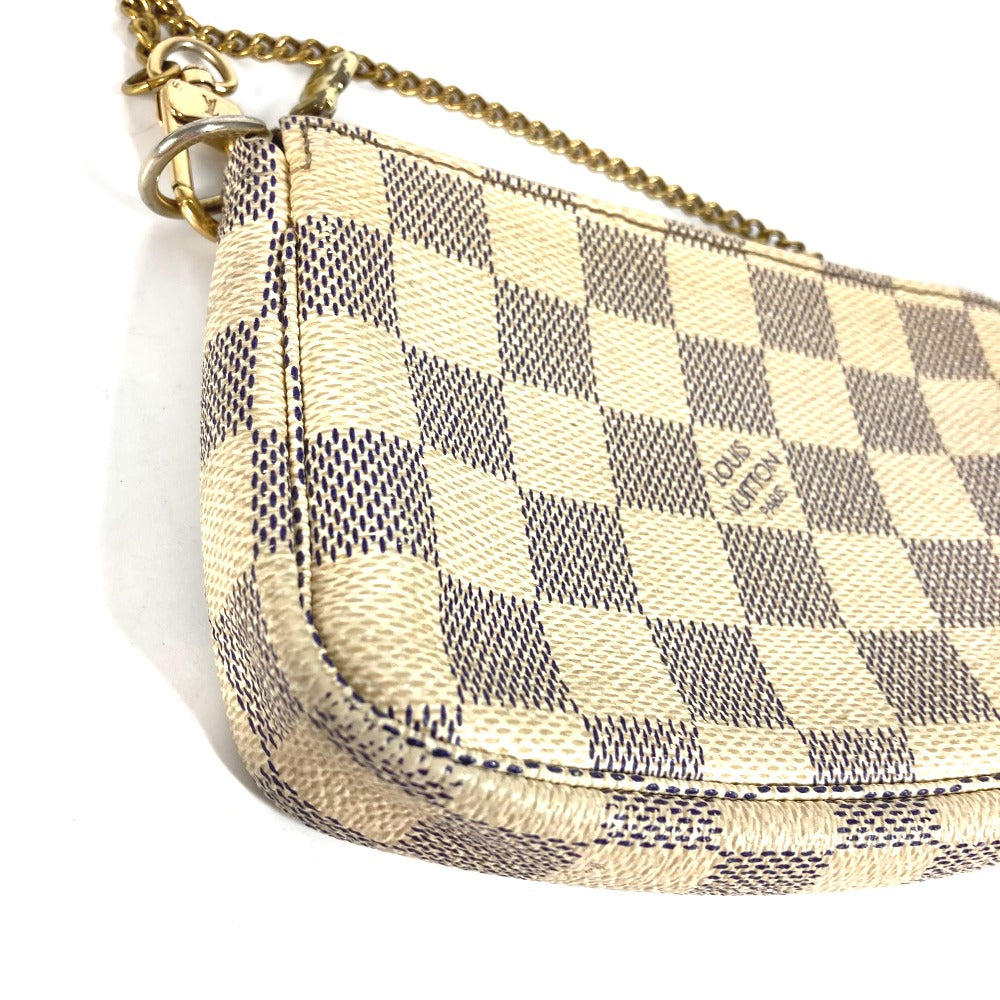 LOUIS VUITTON Handbag N58010 Damier Azur Canvas white Damier Azur Mini Pochette Accessoires Women