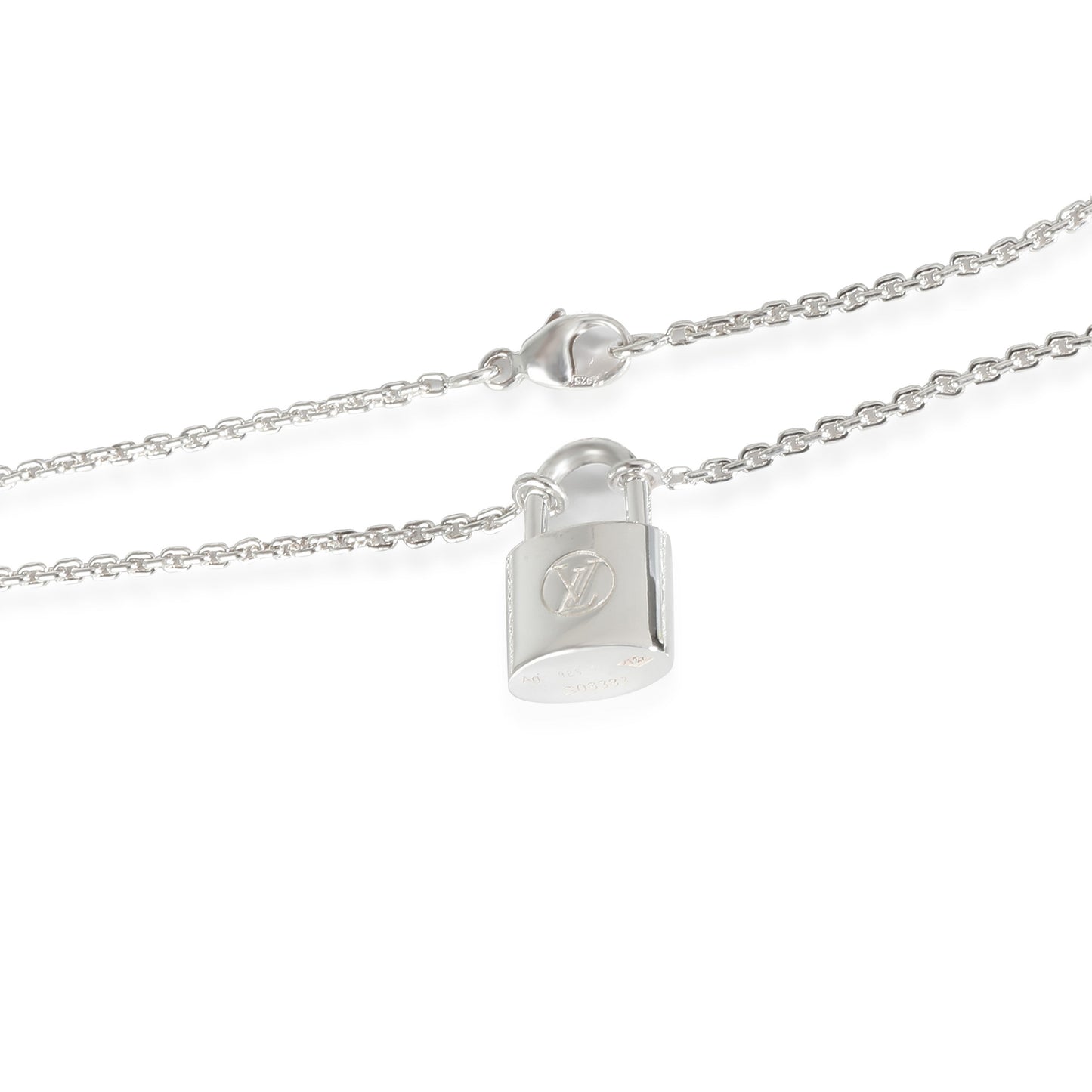 Louis Vuitton Lockit Pendant on Chain in Sterling Sier