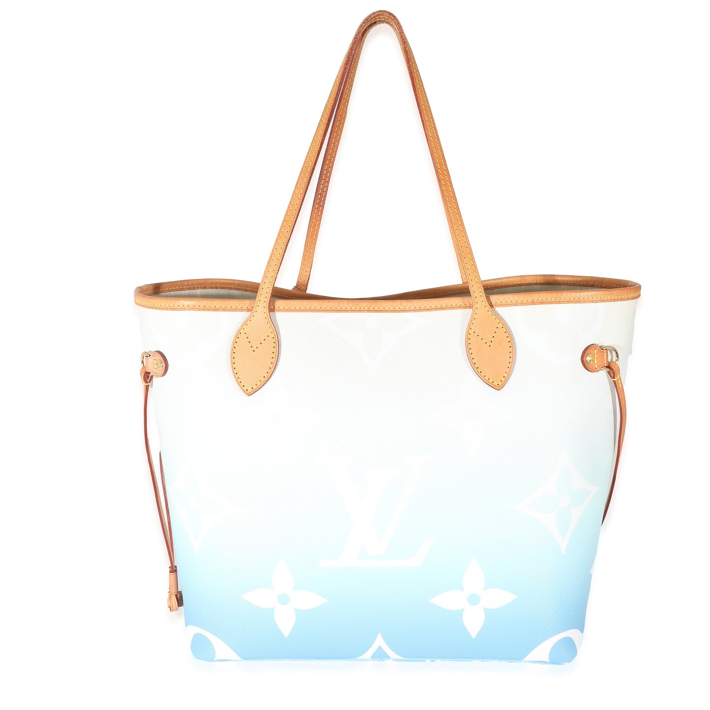 Louis Vuitton Louis Vuitton Blue White Giant Monogram Canvas By The Pool Neverfull MM