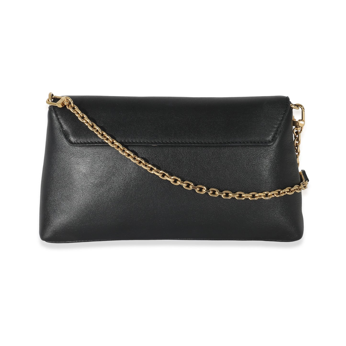 Louis Vuitton Louis Vuitton Black Calfskin Love Note Chain Clutch 