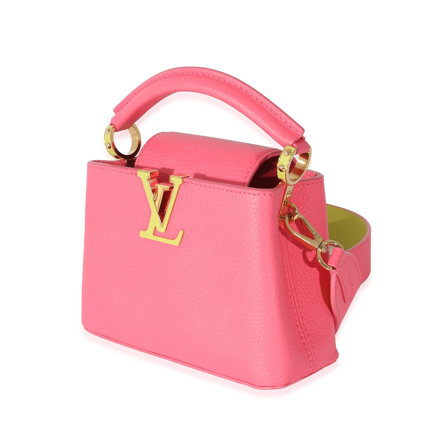 Louis Vuitton Louis Vuitton Dragonfruit Cedrat Taurillon Mini Capucines