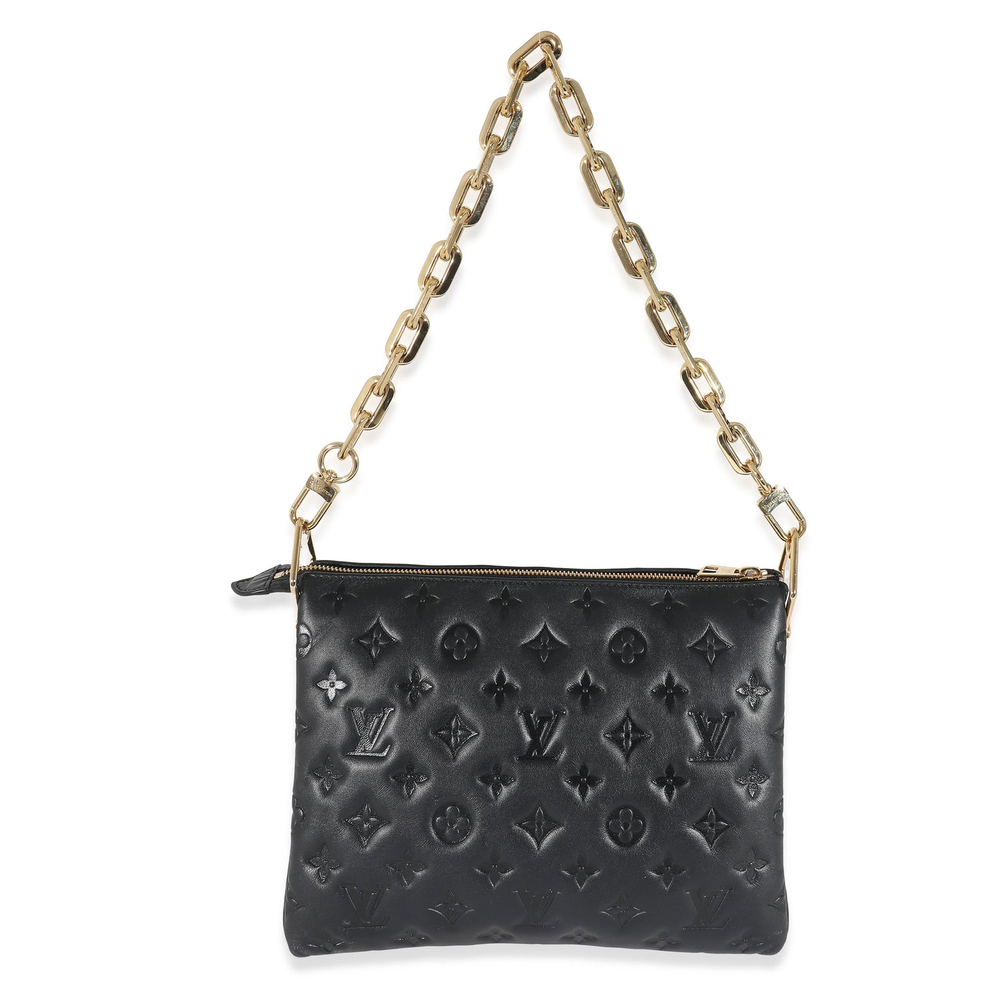 Louis Vuitton Louis Vuitton Black Puffy Lambskin Coussin PM