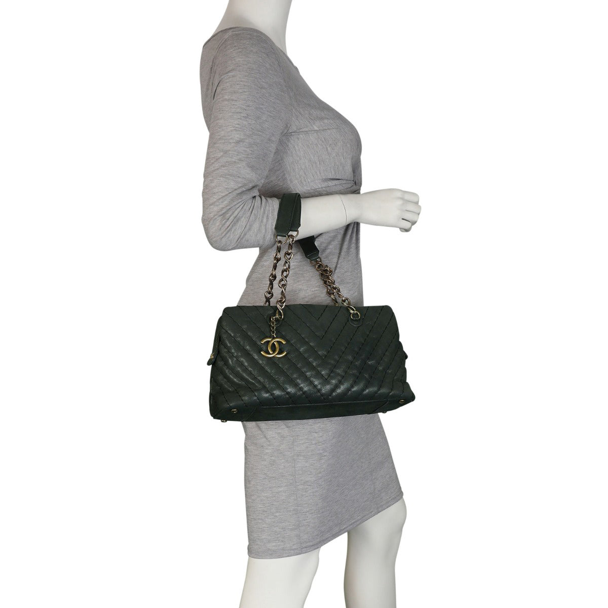 Chanel Iridescent Surpique Chevron Tote