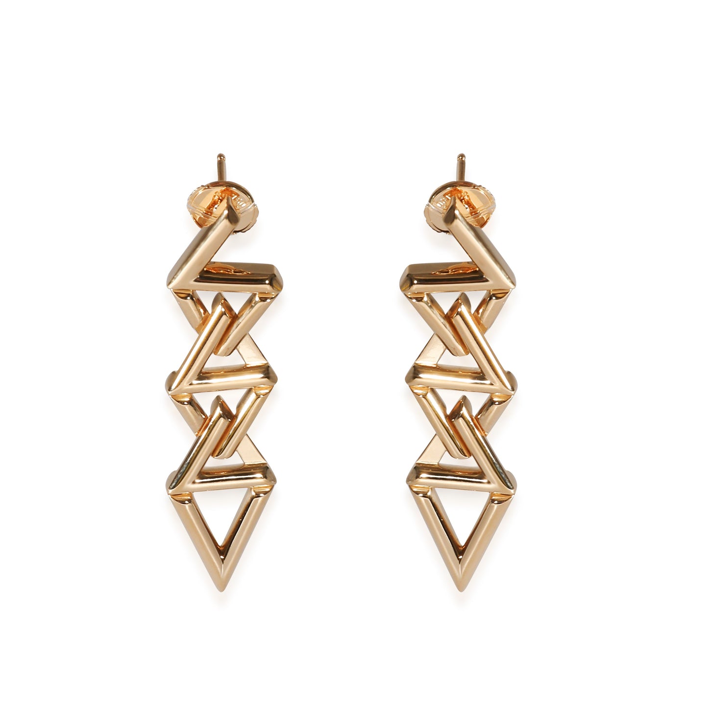 Louis Vuitton LV Volt Curb Chain Earrings in 18k Yellow Gold
