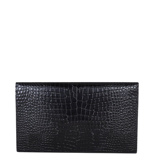 Saint Laurent Uptown Pouch Croc-Embossed