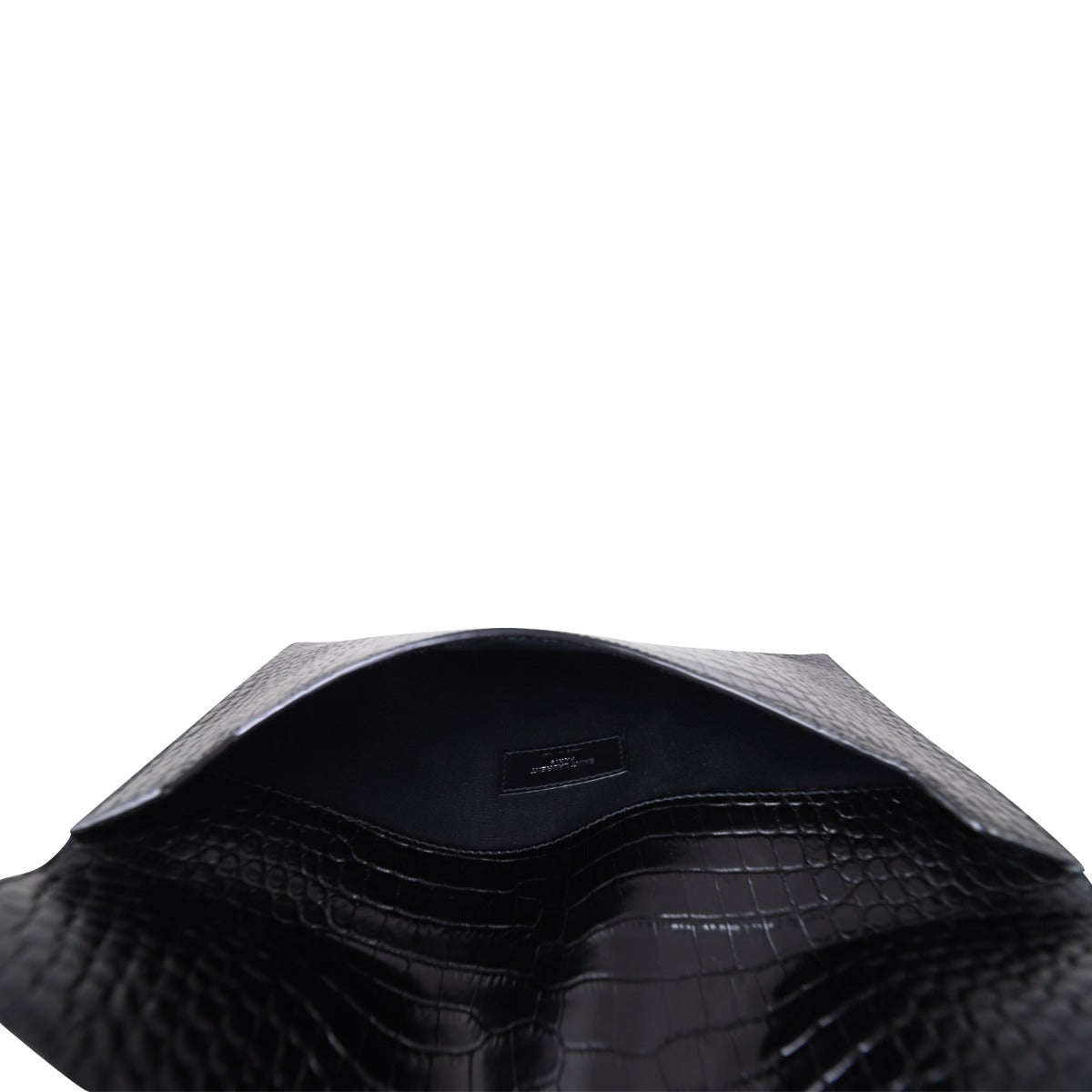 Saint Laurent Uptown Pouch Croc-Embossed