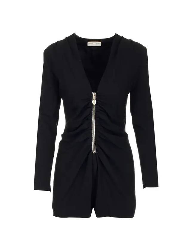 Luxury Saint Laurent Trending 2025 Short Jumpsuit Black