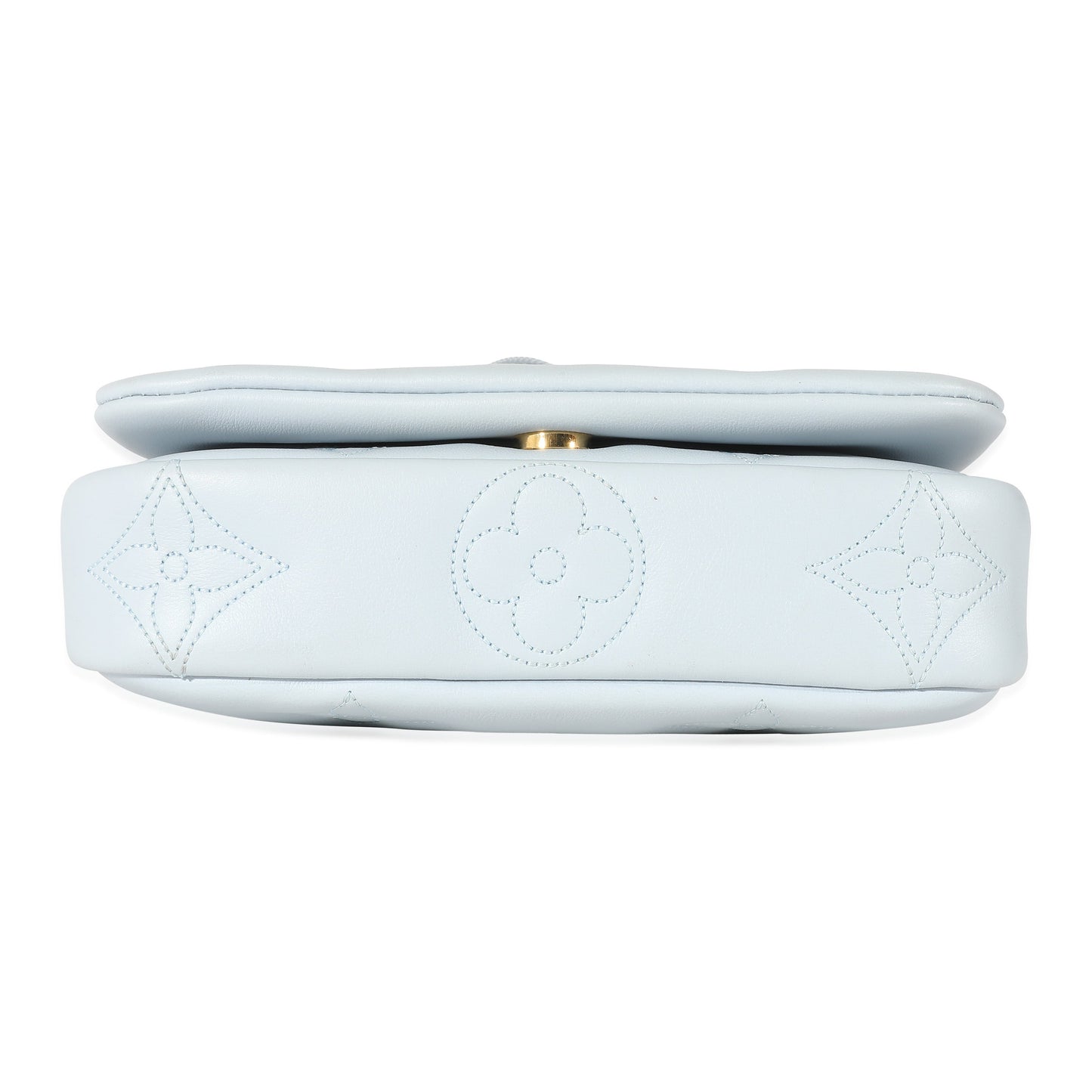 Louis Vuitton Louis Vuitton Bleu Glacier Bubblegram Wallet On Strap