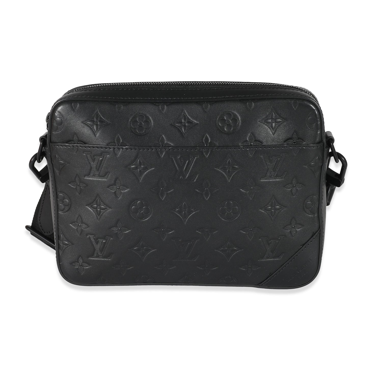 Louis Vuitton Louis Vuitton Black Monogram Shadow Leather Duo Messenger Bag