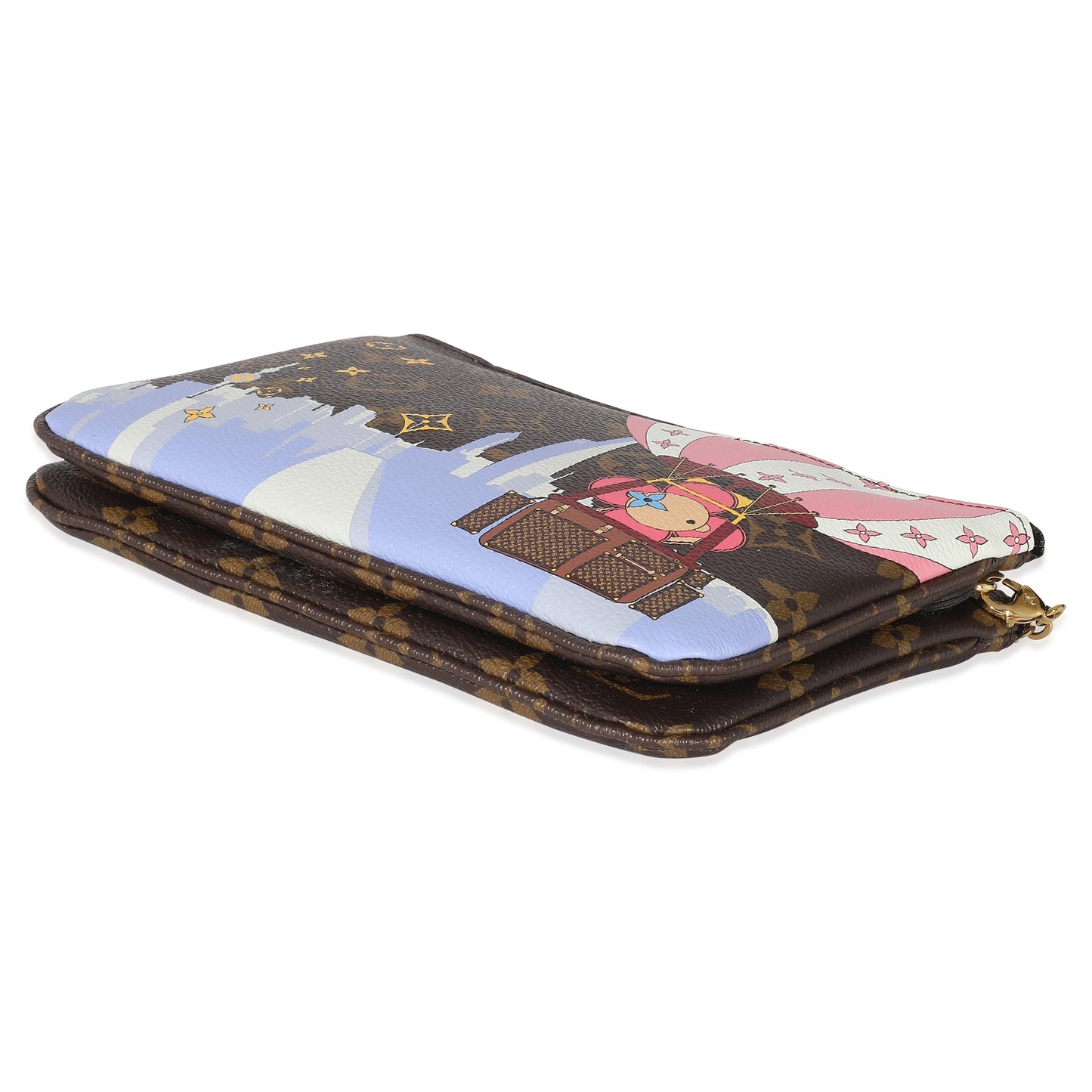 Louis Vuitton Louis Vuitton Monogram Canvas Vivienne Christmas Animation Double Zip Pochette