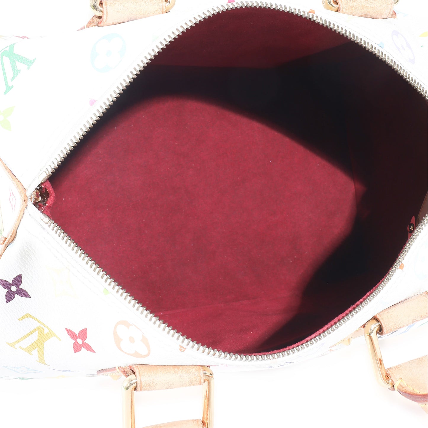 Louis Vuitton Louis Vuitton x Takashi Murakami White Monogram Multicolore Canvas Speedy 30