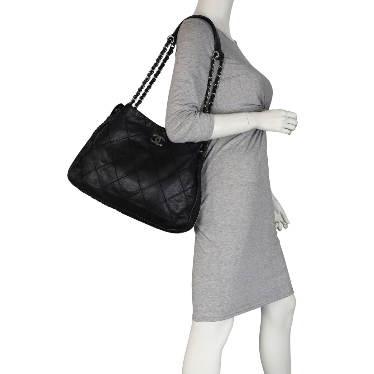 Chanel CC Expandable Zip Around Tote