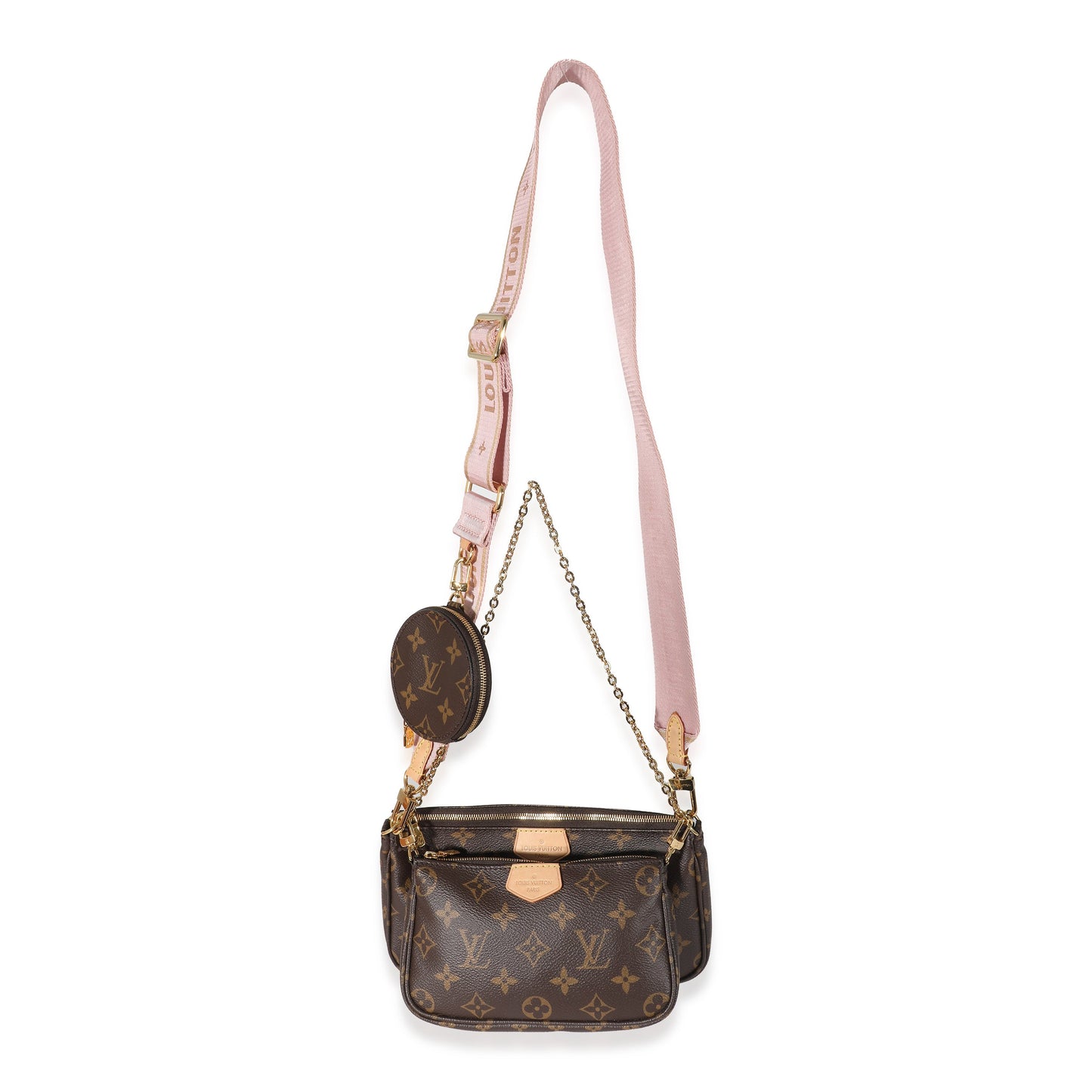 Louis Vuitton Louis Vuitton Rose Clair Monogram Canvas Multi Pochette Accessoires