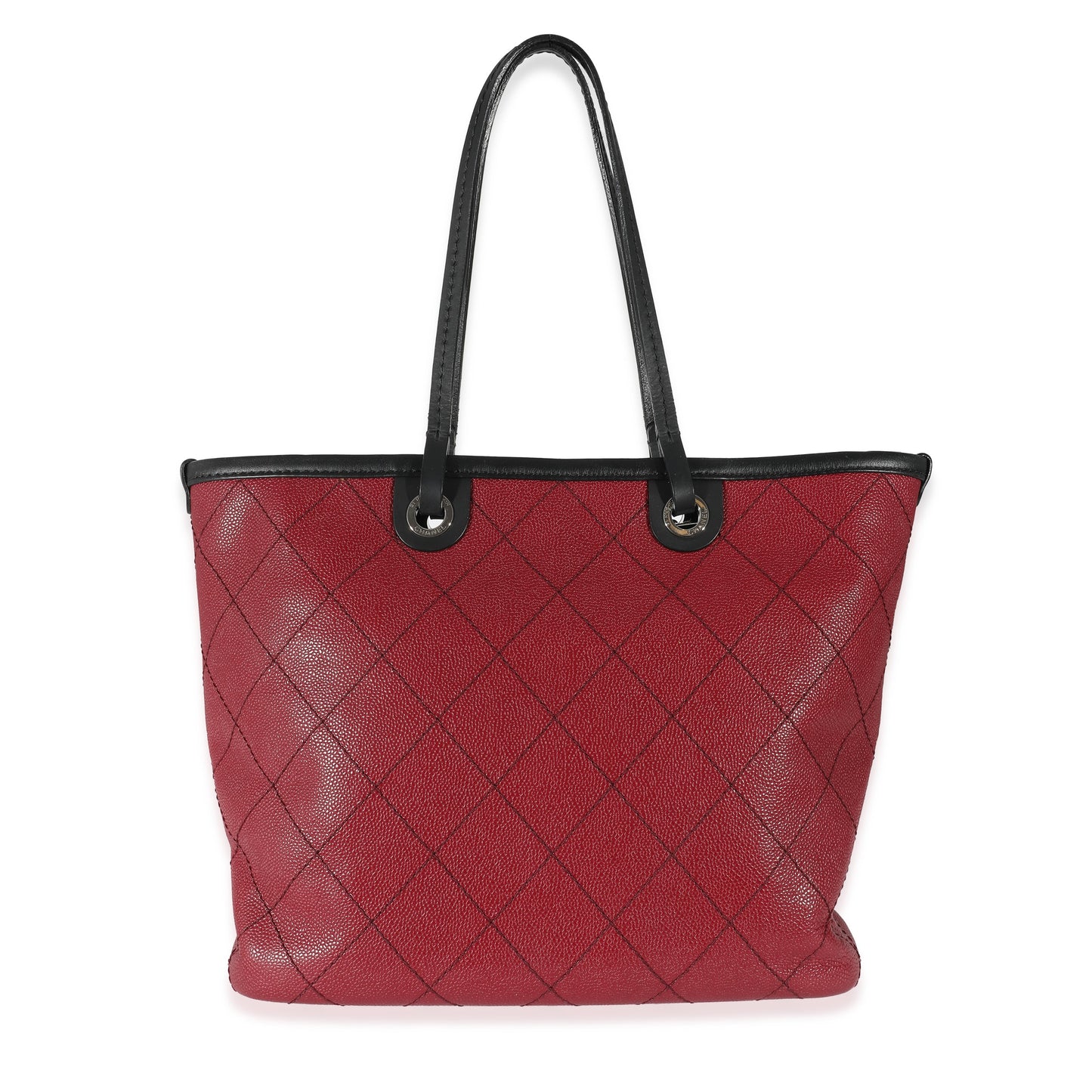 Chanel Burgundy Quilted Caviar Fever Tote