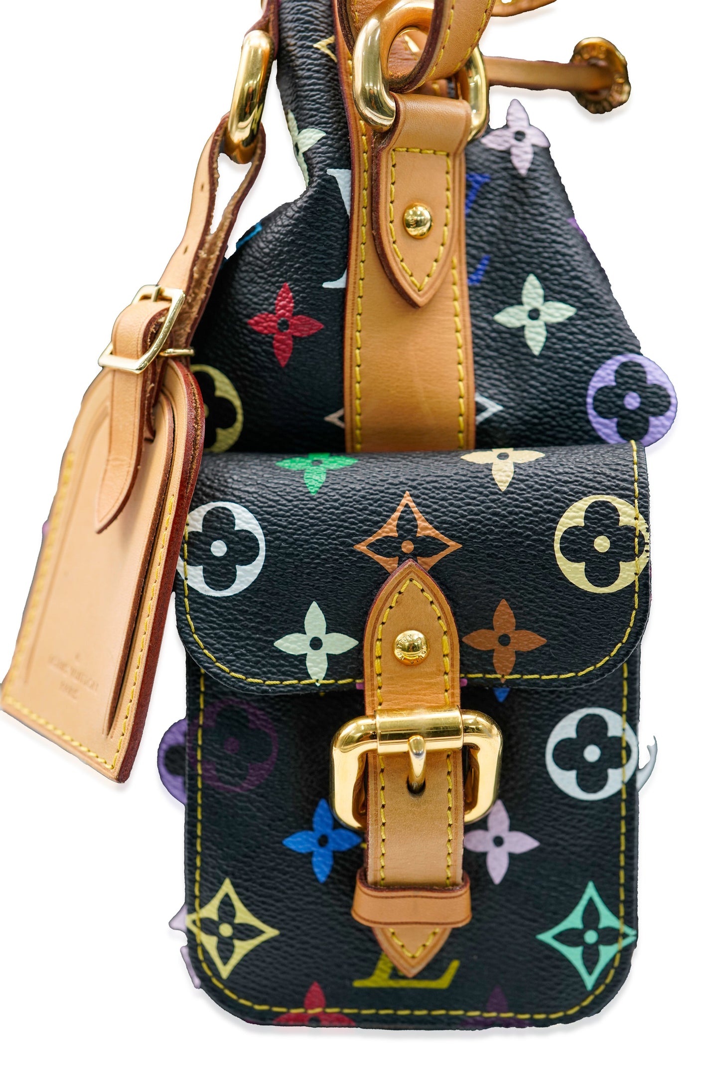 Louis Vuitton Louis Vuitton Black Monogram Multicolore Petit Noé